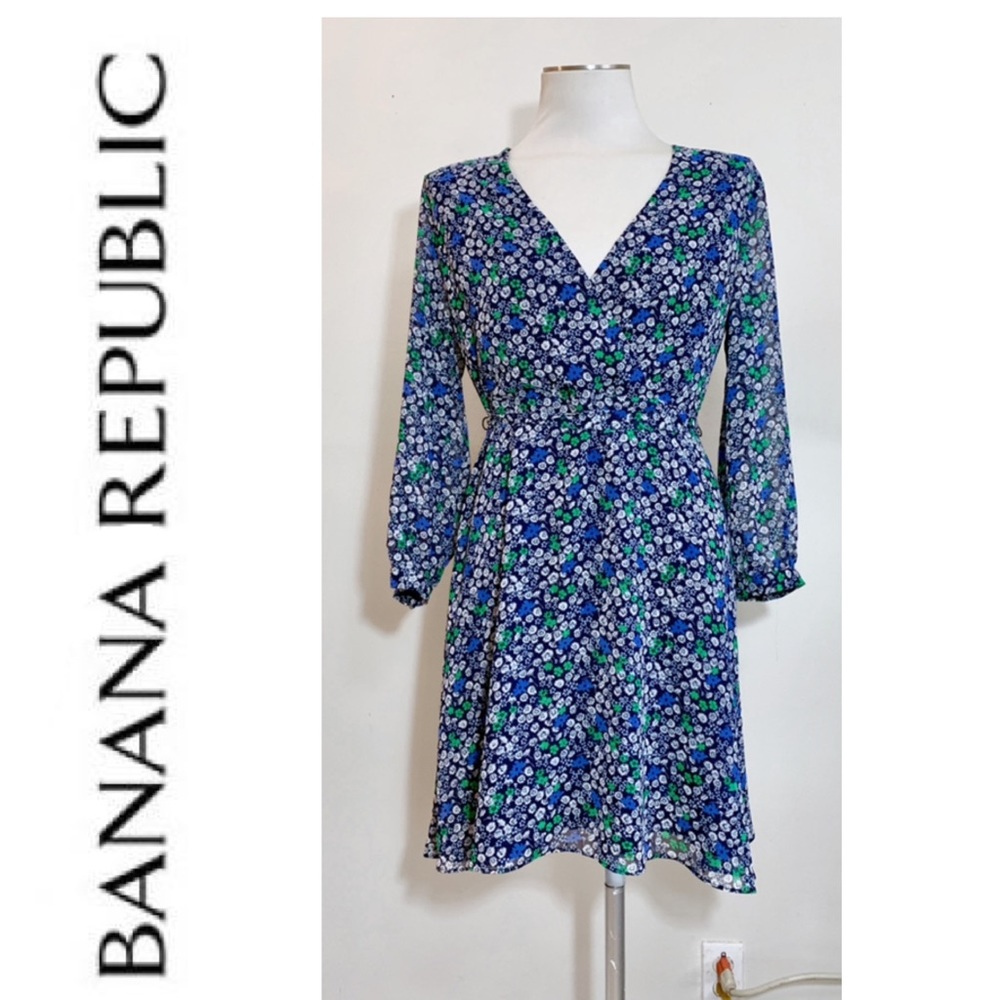 NWT Banana Republic floral Faux wrap dress
